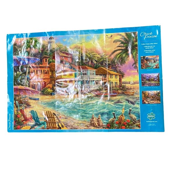 Buffalo Chuck Pinson Island Time 1000 Piece Jigsaw Puzzle Beach Resort Vacation - Picture 5 of 5